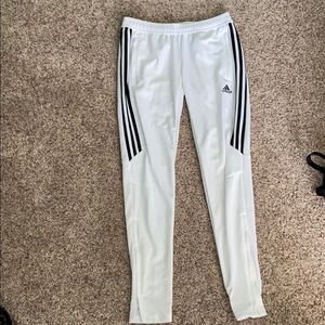 Adidas white athletic pants